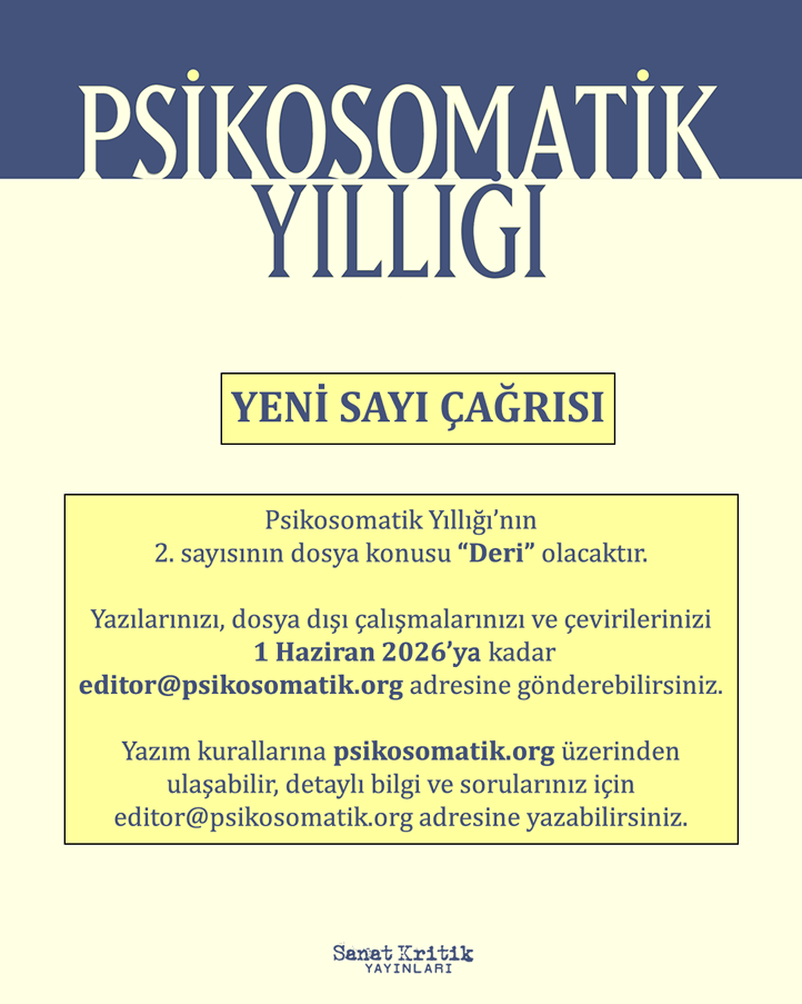 Psikosomatik Yıllığı 2. Sayı Çalışma Çağrısı